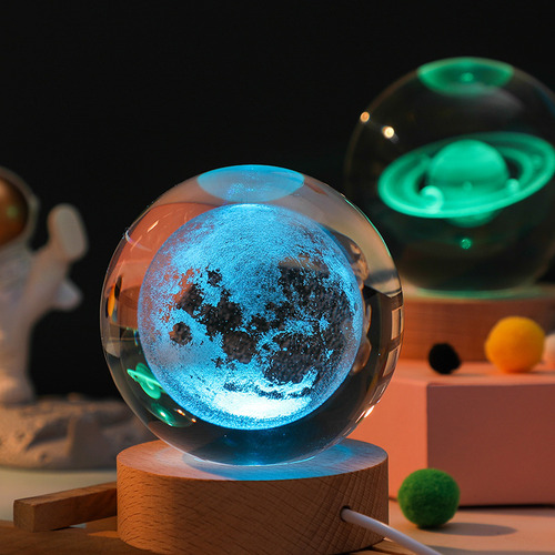 Clouds - Bola Única De 8 Cm - Lâmpada 3d Crystal Ball Galaxy