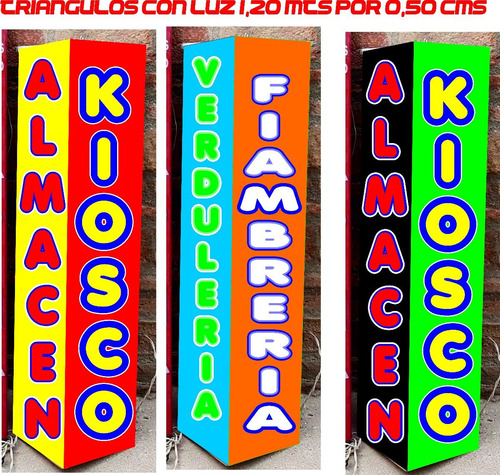 25 Carteles Triangulitos C/ O S/ Luz Ideal Empresa Carteleri