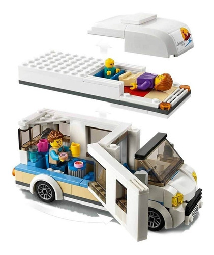 Imagen 3 de 3 de Bloques para armar Lego City Holiday camper van 190 piezas en caja