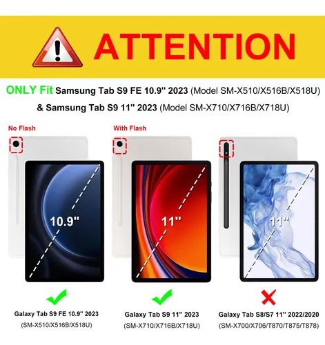 Funda Híbrida Delgada Para Galaxy Tab S9 Fe De 10.9 Pulgadas Lila Mármol