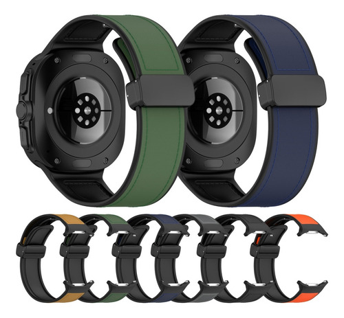 Correa De Piel De Silicona Para Samsung Galaxy Watch 7 Ultra