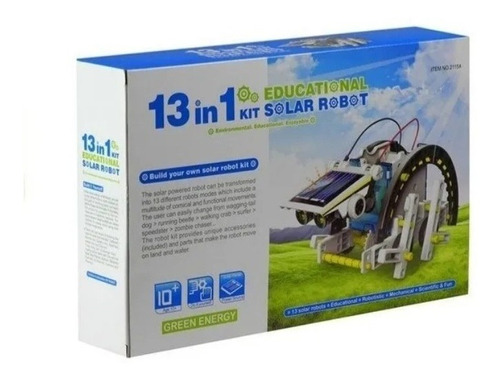 Robô 13 Em 1 Energia Solar Kit Robótica Educacional