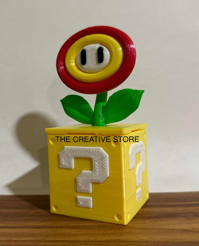 Cubo Amarillo Flor De Fuego - Porta Juegos / Nintendo Switch
