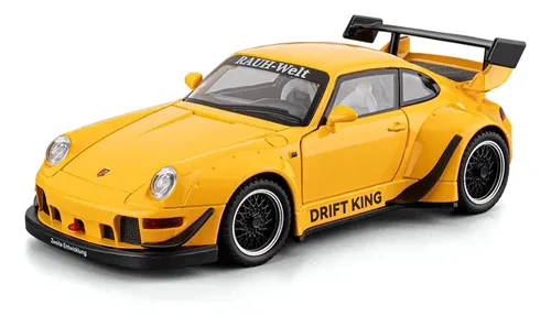 Carrinho Miniatura Porsche 993 Rwb Drift Metal 1:24 Luz Som