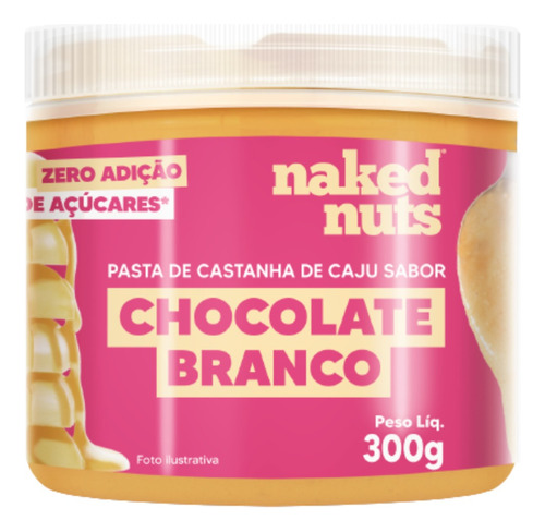 Pasta De Castanha De Caju Com Chocolate Branco Naked Nuts 30