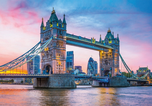 Imagen 2 de 4 de Rompecabezas Puzzle Puente Londres 1500 Piezas Clementoni