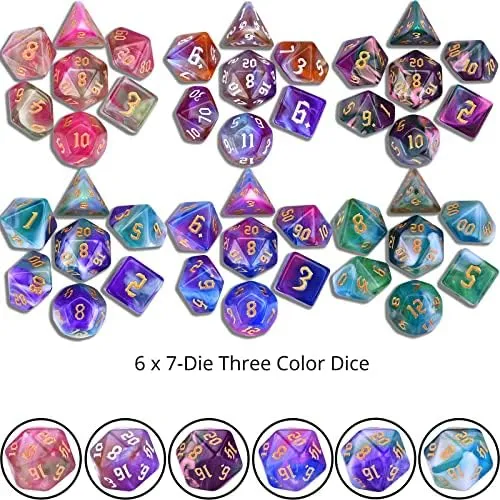 Amiven Rpg Dice Sets 30 X 7 Dados Poliédricos Dnd (210 Con Y