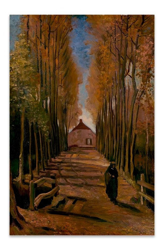 Cuadro Canvas Avenida De Alamos En Otoño Van Gogh 46x70