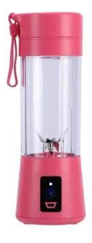 Mini Liquidificador Copo Mixer Elêtrico Batedor Shake Frutas Cor Rosa 110v/220v