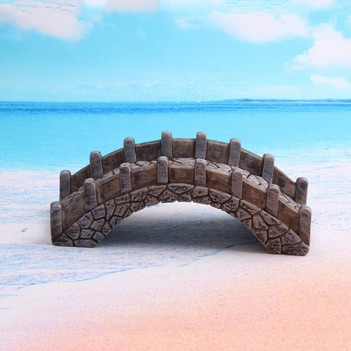 Escultura De Puente De Jardín De Hadas En Con Barandillas