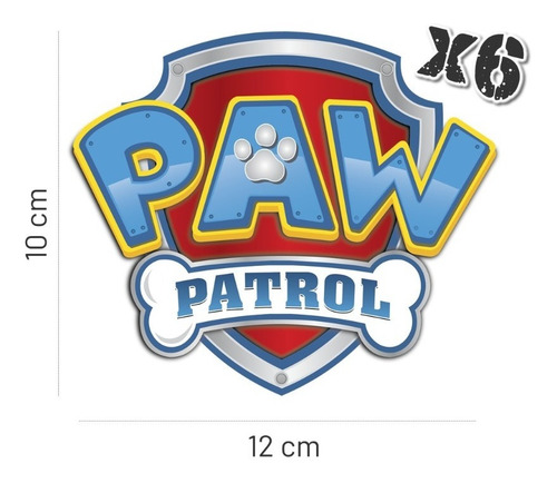 Imagen 2 de 4 de 20 Stickers Paw Patrol, Decora Cajas Y Bolsas De Cumpleaños