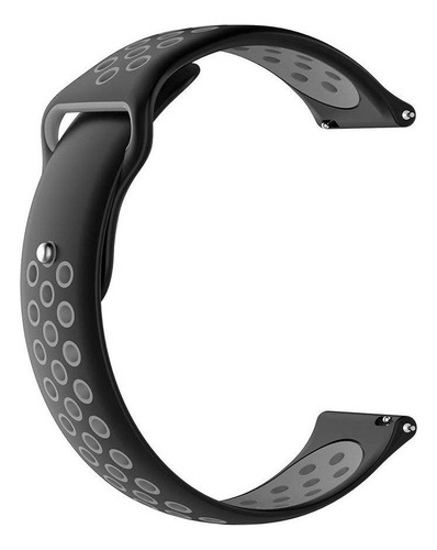 Correa Transpirable Para Smartwatch Lige Sport Bw0220a Negro/gris 2.2 Cm