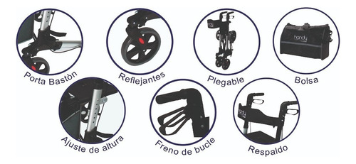 Andadera Handy An01a Plegable Con Asiento Y Ruedas (Usado)