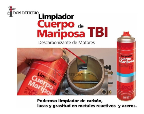 Aerosol Limpia Cuerpo Mariposas Motorizadas Carbon Locx