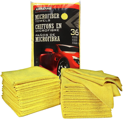 Imagen 6 de 11 de 36 Piezas De Toallas, Paños De Microfibra Absorbentes 40.6cm Color Amarillo