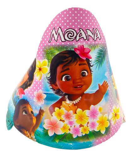 12 Sombreros Gorro Fiesta Moana Bebe