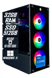 Pc Gamer Intel I7 12700k, Ssd 512gb, 32gb Memória Ddr4, B660