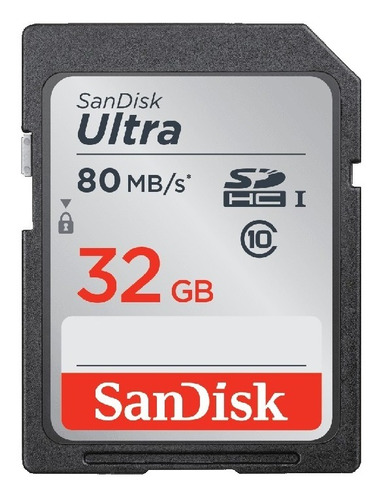 Memoria Sd Compacta Sandisk 32gb Original Clase 10 80mb/s