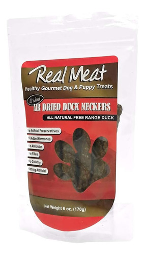 Real Meat Dog Treats Duck Neckers - 6oz Bag Of 6-inch Usa-ma