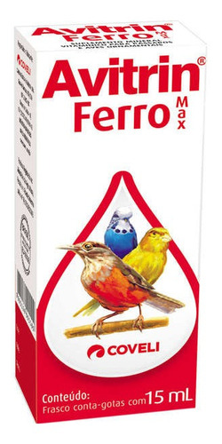 Avitrin Ferro Max 15ml Suplemento Vitaminico Para Aves