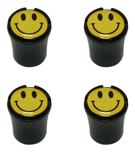 Diseño Moderno 4pcs Feliz Cara Smiley Emoji Logo Black...