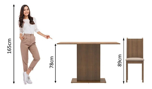 Juego De Comedor 4 Sillas Mesa Living Comedor Tapizado Lexi