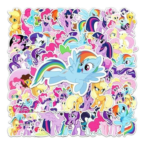 Imagen 3 de 3 de My Little Pony - Set De 50 Stickers / Calcomanias