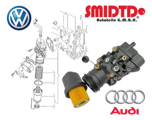Base Porta Filtro Aceite Audi A4 05-09 2.0l Turbo