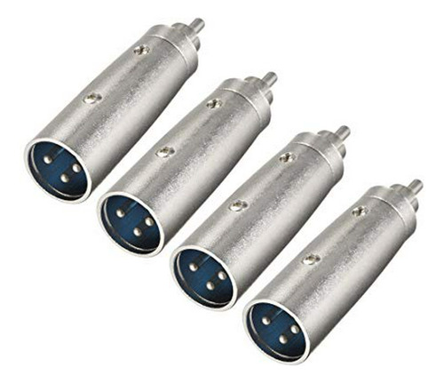 Adaptador Xlr A Rca, 3 Pin, 4 Unidades