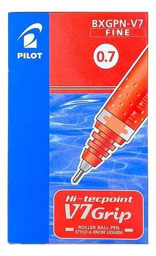 Lápiz Tinta Hi - Tec Grip V7 Rojo 0,7 Pilot - 3uni