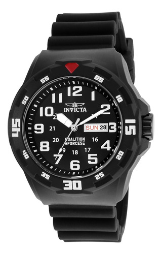 Invicta Mens Coalition Forces Reloj Analógico De Cuarzo Negr