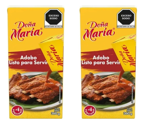  Doña María Adobo Listo Para Servir 360 G (2 Piezas)