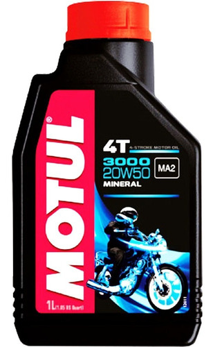 Imagen 1 de 3 de Aceite Motul Mineral 3000 4t 20w50 Harley Davidson 1 L