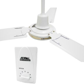 Ventilador De Techo 3 Aspa Industrial 5vel Con Control Pared