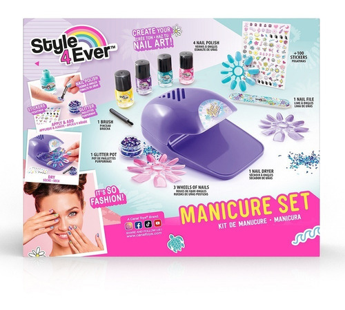 Style 4 Ever Kit De Manicure Con Secador De Uñas