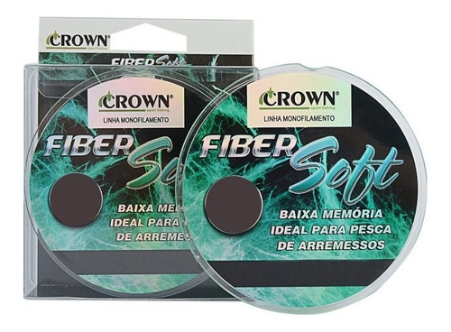 Imagem 1 de 2 de Linha Monofilamento Crown Fiber Soft 0.43mm 37lb 250m