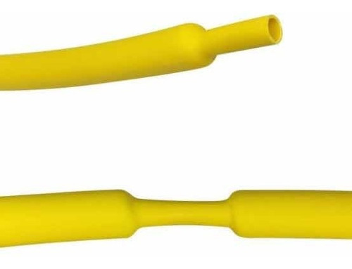 Kit 2 Metros - Espaguete Termo Retrátil  12mm - Amarelo