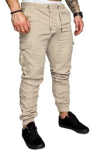 Imagen 4 de 8 de Pack X2 Pantalones Cargo Hombre Gabardina Elastizada Jogger