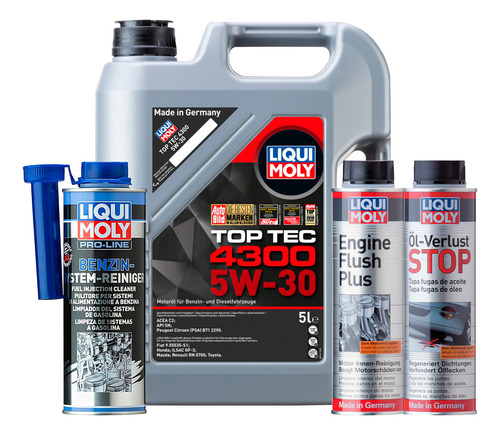 Paquete 5w30 Oel Verlust Stop Pro-line Liqui Moly +regalo