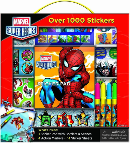 Bendon Marvel Super Heroes - Caja De Pegatinas Con Asa