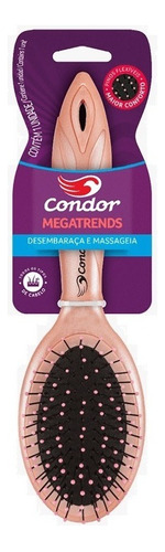 Cepillo de pelo acolchado ovalado Condor para desenredar, colorido