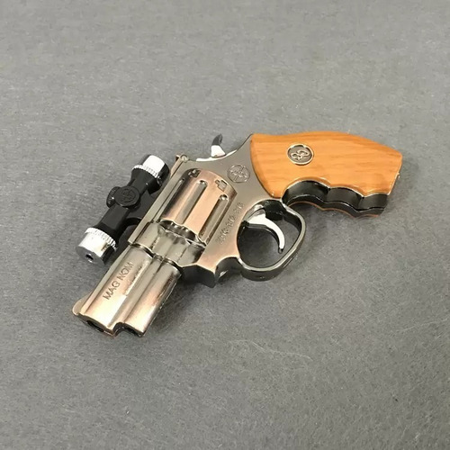Mini Encendedor Soplete Revolver Magnum + Laser Am48