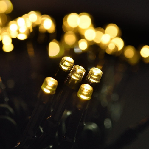Imagen 6 de 8 de Cadena Luces Solar 12 Metros Impermeable P/ Jardin Exterior