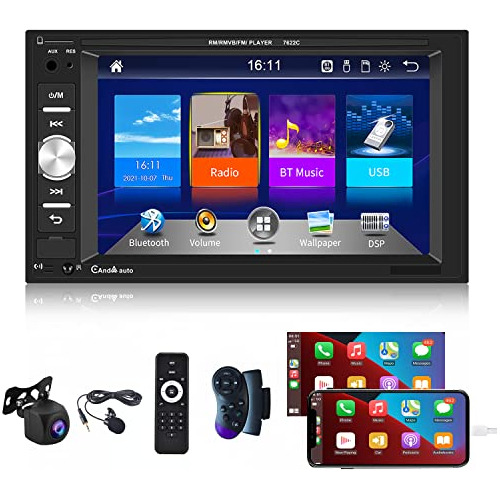 Double Din Car Stereo Compatible Carplay, Android Auto,...