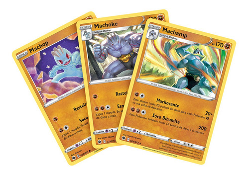 Kit Carta Pokémon Machop Machoke Machamp Caminho Do Campeão