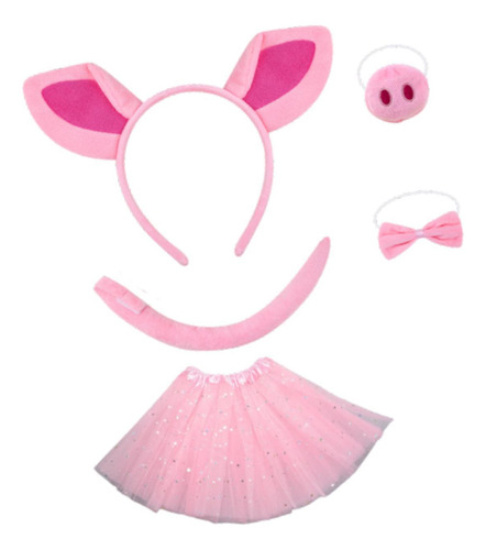 Conjunto De Disfraz De Cerdo, Decoración, Diadema, Nariz,