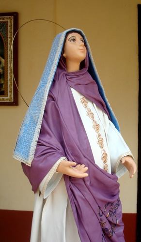 Virgen De La Dulce Espera 8 Hecha A Mano Artesanal (Usado)