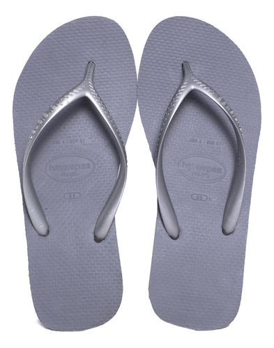 Ojotas Havaianas High Fashion Mujer Moda Gris Cinza