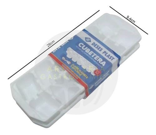 Imagen 3 de 6 de Cubeteras Pack X 2 Deses Plast Flexible Apilable 12 Cubitos