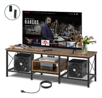 Comprar Mueble Para Tv Moderno 160cm 43-75 Pulgadas Mueble Tv Minimalista Con Regleta Mesa Para Tv Ancho 40cm Furrific Marrón